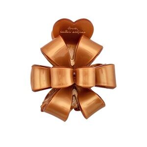 NWT-Hand-painted Origami Gift Bow Hair Claw Clip in Gold